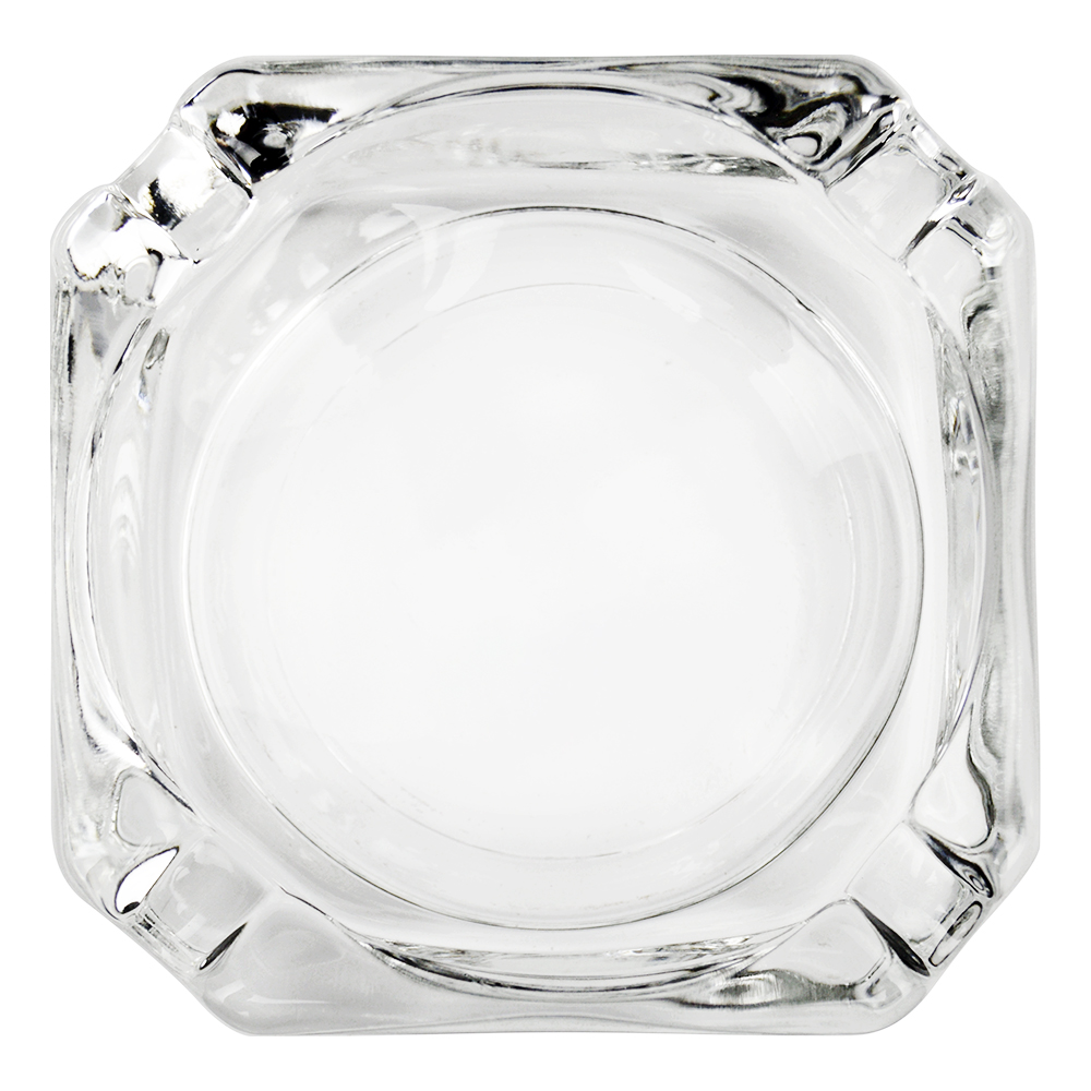 3.75" SQ ASH TRAY CLR (3)