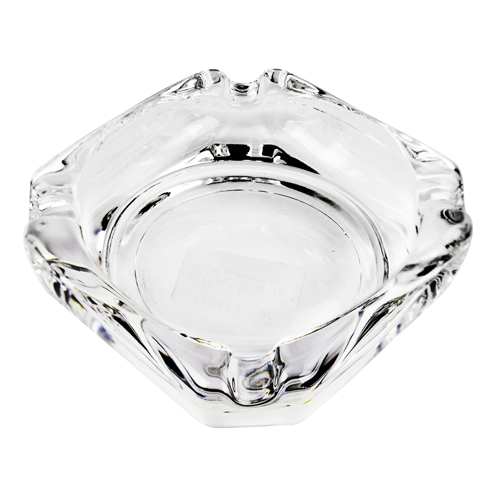 3.75" SQ ASH TRAY CLR (3)