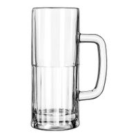 Libbey 5360 Half-Paneled Beer Mug, Glass - 22 oz