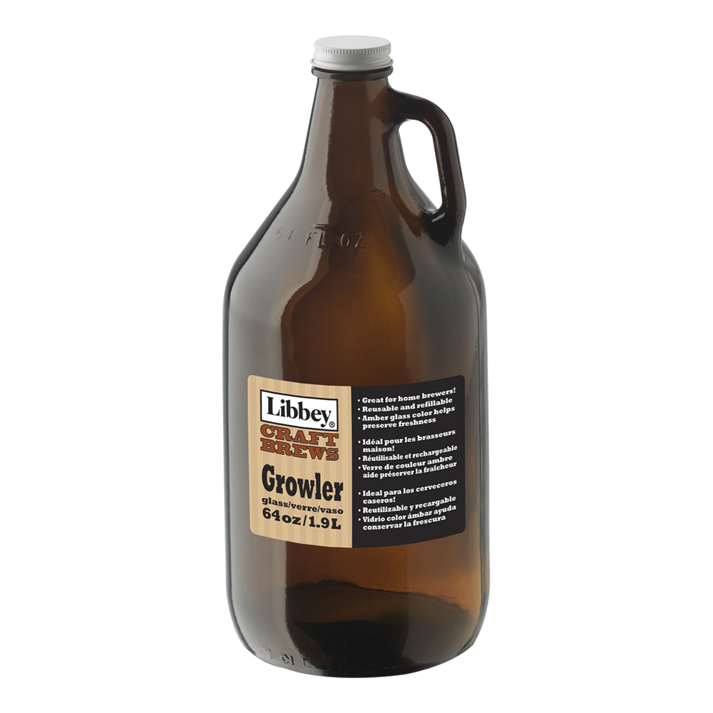 64OZ GROWLER W/ WHITE LID(.5)