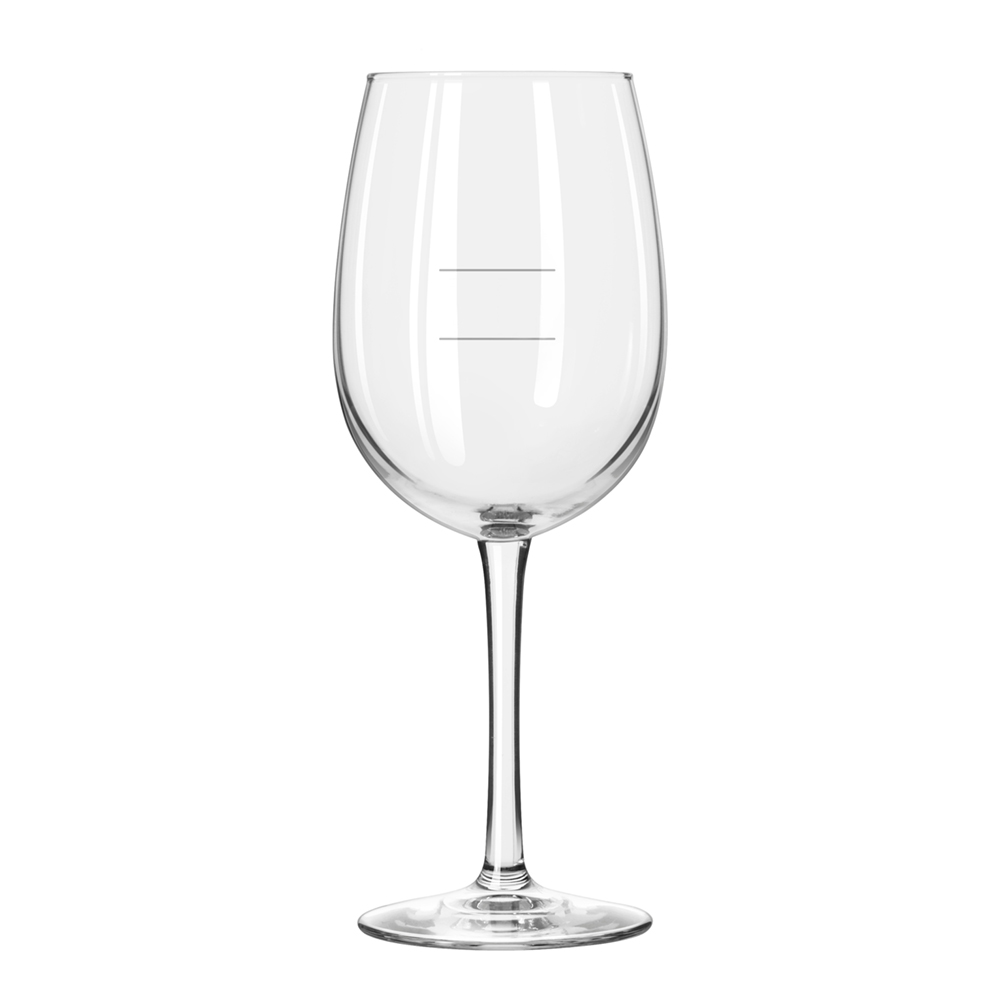 16 OZ WINE GLASS W/LINES (1)