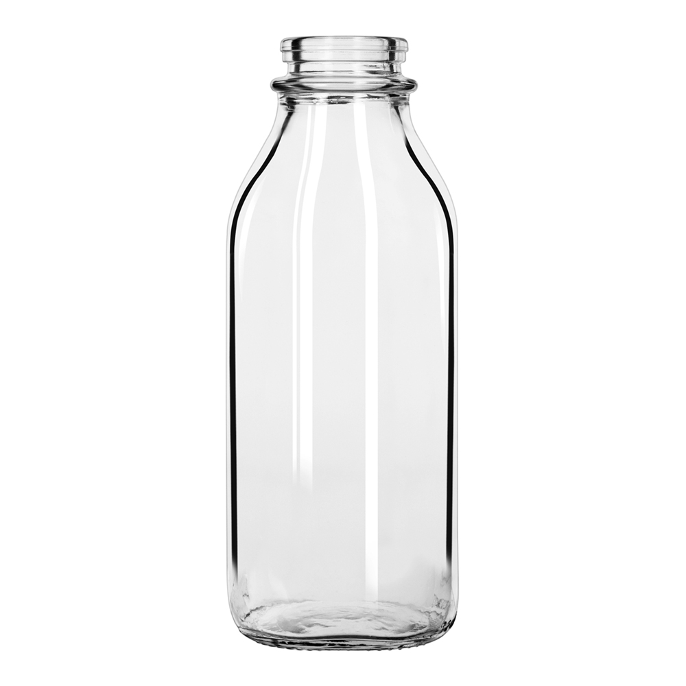 33.5OZ SQ MILK BOTTLE GLASS(2)