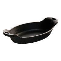 Lodge HMSO Mini Oval Server, Black, Cast Iron - 9 oz