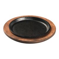 Lodge U5RP Round Wood Underliner, Walnut Stain - 9-1/2"