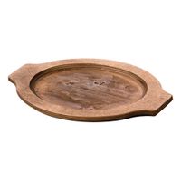 Lodge UGOH Grip Style Oval Underlinder, Walnut Stain, Wood -
13-3/8" x 9"