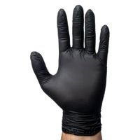 OMNI International 213-43 Disposable Exam Gloves, 4 Gram,
Black, Nitrile - Large