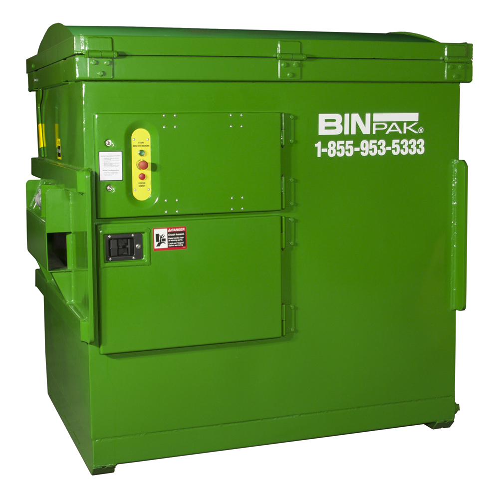 6 CB YRD WASTE BIN W COMPACTOR