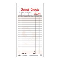 National Checking 301SP Guest Check, Duplicate Carbon, Pink,
Asian Font, Medium - 6-3/4" x 3-1/2"