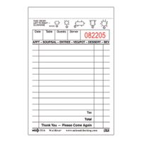 National Checking 3516 Guest Checks, Single Paper, White,
Small - 5-1/8" x 3-1/2"