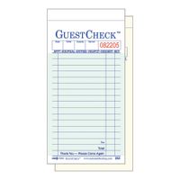 National Checking G7000 Guest Checks, Two Part Carbonless
Duplicate, Green - 6-3/4" x 3-1/2" *Discontinued*