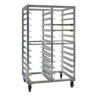 New Age Industrial 97715 Double Mobile Tray Rack, Aluminum -
30" x 40-3/4" x 70-3/8"