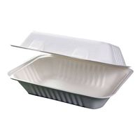 Nowpak NN-96 Compostable Hoagie Clamshell, 1-Compartment,
Fiber - 9" x 6" x 3"