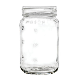 16 OZ FLT MASON JAR (12)