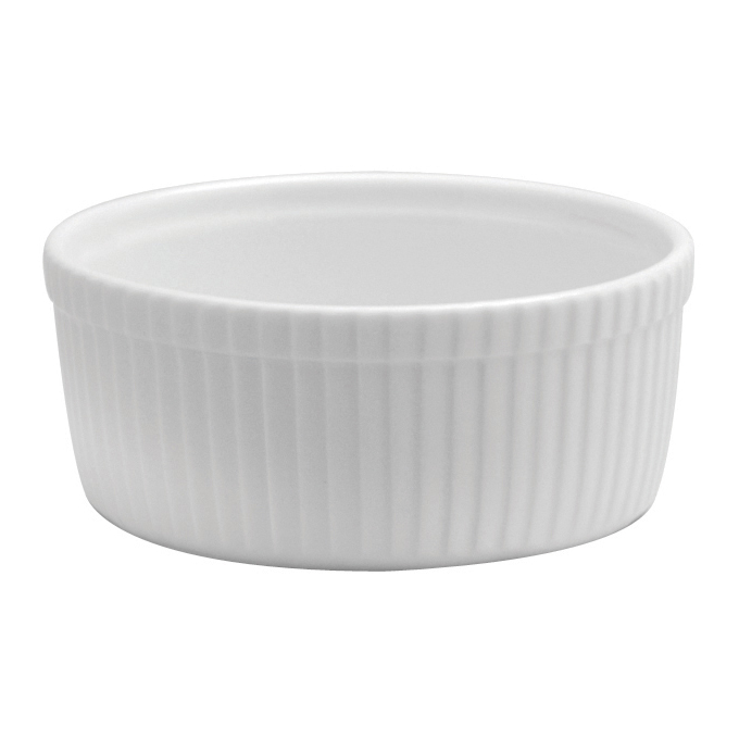 SOUFFLE 10OZ. (1) FLUTED WHT