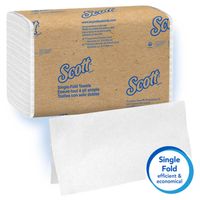 Scott 01700 Single Fold Paper Towel, White - 10-1/2" x
9-3/10"