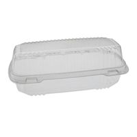 Pactiv YCI810480000 SmartLock Hinged Hoagie Container,
Clear, Plastic - 8-1/5" x 4" x 2"