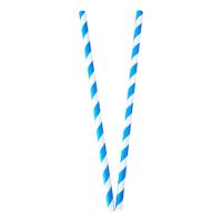 Zegen PS519629 Jumbo Straw, Unwrapped, Blue, Paper - 7-3/4"