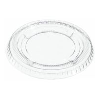 Portion Cup Lid, Clear, Plastic - Fits 3-1/4/4/5-1/2 oz cup