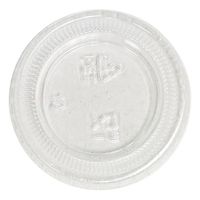 Portion Cup Lid, Clear, Plastic - Fits 1-1/2-2 oz cups