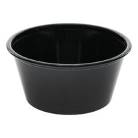 Portion Cup, Black, Plastic - 4 oz