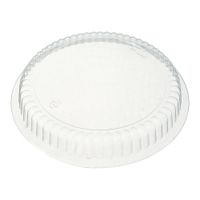 Round Domed Lid, Clear, Plastic - 9"