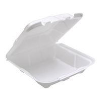 Pactiv YTD188010000 Clamshell, 1-Compartment,  White, Foam -
8" x 8" x 3"