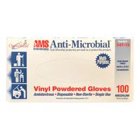 790200 Disposable Powdered Gloves, Vinyl - Medium