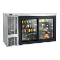 Perlick SDBS60 Sliding Door Refrigerated Back Bar Cabinet,
Stainless Steel - 60" x 24-3/4" x 34-4/7"