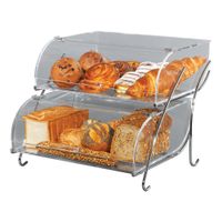 Rosseto BAK2937 Countertop Self-Service 2-Tier Bakery
Display Case, Clear, Acrylic - 22-4/5" x 15" x 13"