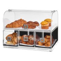 Rosseto BD128 Stackable Countertop Self Service 2-Tier
Bakery Display Case, Clear, Acrylic, 19-1/10" x 12-4/5" x
15"