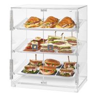 Rosseto BD129 Stackable Countertop Self-Service 3-Tier
Bakery Display Cabinet, Acrylic - 19-1/10" x 12-3/4" x 23"
