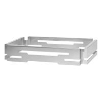 Rosseto BK015 Stackable Rectangular Bakery Case Base Frame,
Stainless Steel - 21" x 13-1/4" x 4"