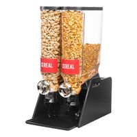 Rosseto DS106 Countertop Pro Bulk Dry Product Dispenser,
Clear/Black, Acrylic - (2) 3-1/2 gal