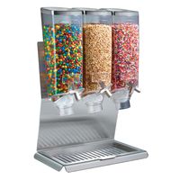 Rosseto EZ51377 EZ-PRO T3 Countertop Topping Dispenser,
Transparent, ABS/Stainless Steel - (3) 1 gal