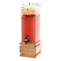 Rosseto LD112 Square Beverage Dispenser, Acrylic/Bamboo - 2
gal