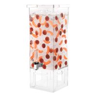 Rosseto LD128 Square Beverage Dispenser, Clear, Acrylic - 4
gal