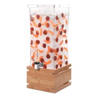 Rosseto LD131 Square Beverage Dispenser, Clear,
Acrylic/Bamboo - 4 gal