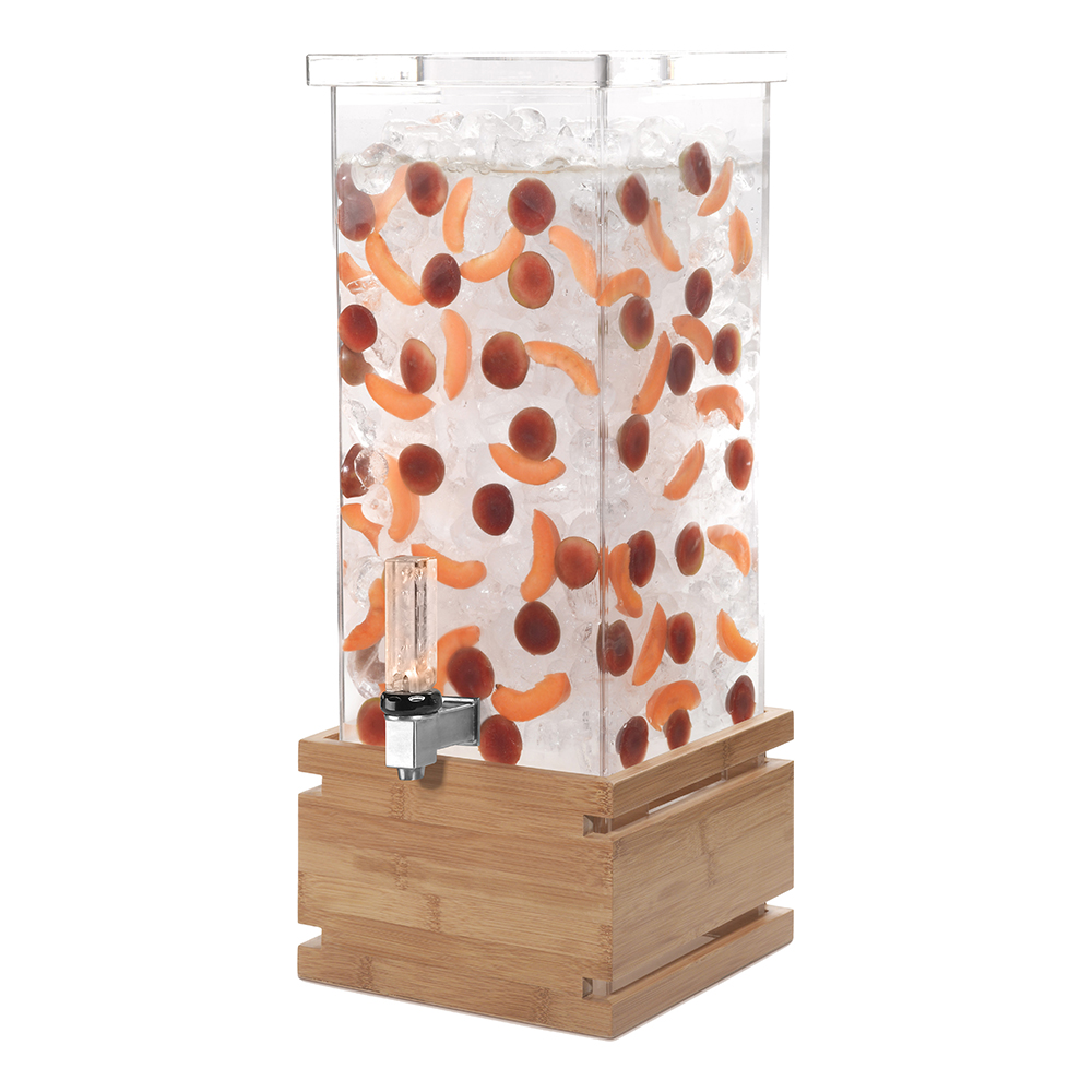 4gal BEV DISPENSER BAMBOO SQR