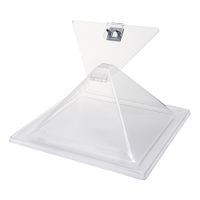 Rosseto SA123 Square Pyramid Cover, Clear, Acrylic - 15-1/5"
x 15-1/5" x 8-1/8"