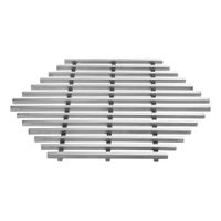 Rosseto SM225 Small Hexagonal Honeycomb Track Grill,
Stainless Steel - 13-1/8" x 11-7/16" x 4/5"