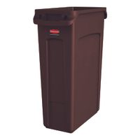 Rubbermaid 1956187 Slim Jim Trash Container, Brown, Plastic
- 23 gal