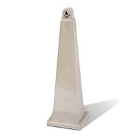 Rubbermaid FG257088 GroundsKeeper Smoking Management
Receptacle, Beige, Steel/Plastic - 39-2/5"