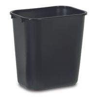 Rubbermaid FG295600 Wastebasket, Black, Plastic - 28-1/8 qt