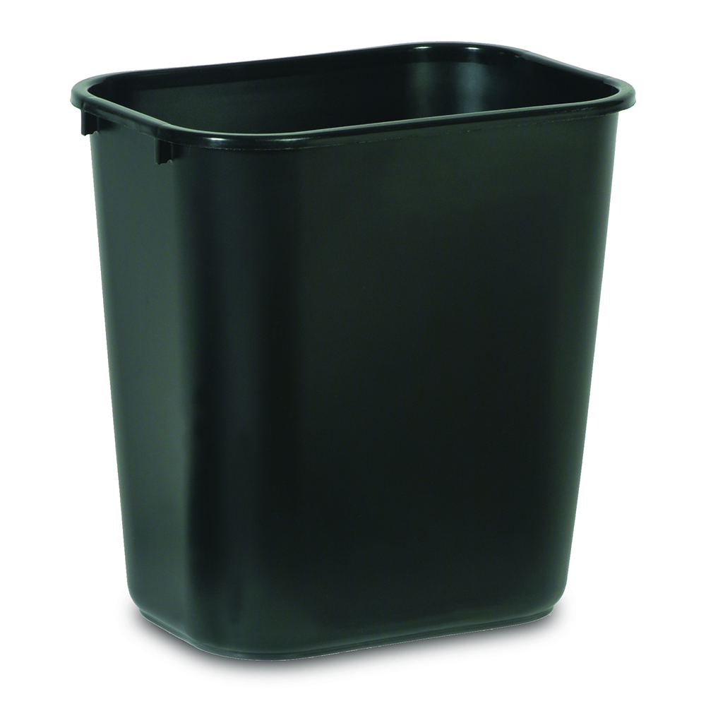 28 QT TRASH CONTAINER BLACK(12