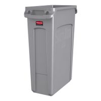 Rubbermaid FG354000 Slim Jim Waste Container, Gray, Plastic
- 23 gal