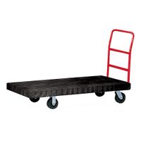 Rubbermaid FG443600BLA Heavy-Duty Platform Truck, Black,
Plastic/Metal - 48" x 24" x 9"