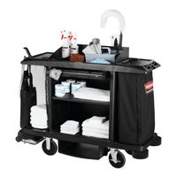 Rubbermaid FG618900BLA Xtra Housekeeping Cart, Black,
Plastic - 60" x 22" x 50"