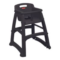 Rubbermaid FG780608 Sturdy Chair Youth Seat w/o Wheels,
Black, Plastic - 23-1/2" x 29"