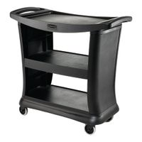 Rubbermaid FG9T6800 Executive Service Cart, 3-Shelves, Black
- 39" x 21" x 38"