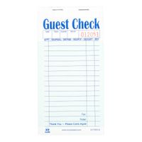 Royal Paper GC7000-2 Guest Checks, 2-Part, Carbonless,
Green, Paper - 3-1/2" x 6-2/5"